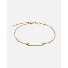 I.d. Armband 375ER Gelbgold ile Zamansız Şıklık ve Hediyelik Takı Keyfi 16 cm Uzunluk 1.15 G Ağırlık