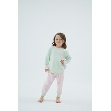 8929 Kız Ç. Baskılı Pijama Takım