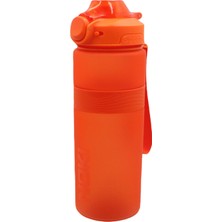 1000 ml Turuncu Petg Kilitli Kapaklı Plastik Matara