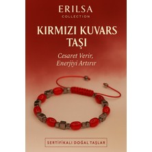 Sertifikalı Kırmızı Kuvars Taşı Bileklik - Cesaret Veren Enerjiyi Artıran Şık Takı