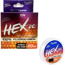 Fujin Hex Fc 50MT 0.22MM   Fluorocarbon Leader Misina