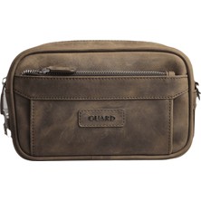 Guard Kahve Crazy Hakiki Deri Şifreli El Çantası Erkek / Kadın P1692