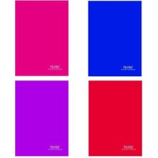 A4 Kuşe Kapaklı, Dikişli, Çizgili, 6'lı Set, 120 Sayfa, Esnek Defter