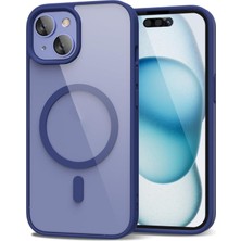 iPhone 15 Uyumlu Kenarları Renkli Şeffaf Magsafe Kılıf