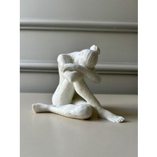 Oturan Kadın Biblo Heykel Figür Dekor Dekorasyon