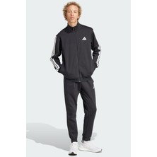 adidas 3 Stripes Fl Tt Erkek Siyah Dik Yaka Eşofman Takımı