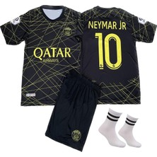 Sidas Siyah Neymar Paris . 2022 Sezon Retro Çocuk Forma Takımı Çorap Hediye