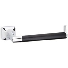 System Banyo Aksesuarları Pruva Duvara Monte Tuvalet Kağıtlığı Krom|Siyah 42x74x148 mm