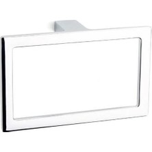 System Banyo Aksesuarları Flat Duvara Monte Diktörtgen Havluluk Krom 24 cm