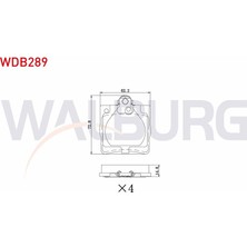 WALBURG-WDB289 - Fren Balatası Arka C140 cl Serisi CL600 C203 C Serisi C160 C180 C200 C230 C208 Clk Serisi CLK200 CLK230 C209 Clk Serisi CLK200 CLK220 CL203 Clc Serisi CLC160 CLC180 CLC200 CLC220
