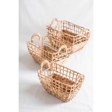 Acar Soléa Hasır 3 Lü Sepet