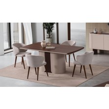 Cadde Yıldız Luzzi Yemek Masası Takımı - Ceviz