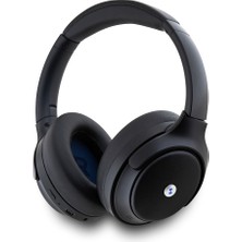 Bmw Anc/enc Özellikli Metal Logolu Kulak Üstü Bluetooth Kulaklık V5.3 Siyah