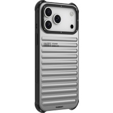 iPhone 17 Pro Uyumlu Kılıf Mat Renkli Tasarım Youngkit True Color Serisi Kapak Gümüş