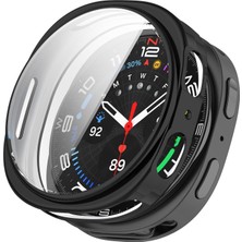 Microsonic Samsung Galaxy Watch 8 40MM Kılıf Ekranı Tam Kaplayan 360 Full Round Soft Silicone Siyah