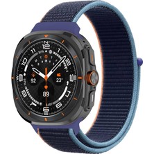 Microsonic Samsung Galaxy Watch Ultra 2025 Hasırlı Kordon Woven Sport Loop Lacivert