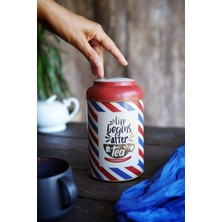 Yuvarlak Metal Saklama Kabı, Ø10.5 x 15 Cm, Kubbe Kapaklı, 1,1 Lt