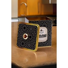 Evle ER023-V2 Trellis Desenli Kare Metal Saklama Kabı 12X12 cm