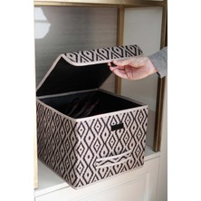 Evle Bohe Kapaklı Mini Kutu, 30 x 30 x 23 cm