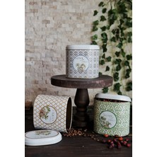 Evle Erb07u4 Oval Metal Saklama Kabı 3 Lü Set, Terrazo