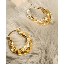 Monalisa Home Gold Gösterişli Klips Küpe