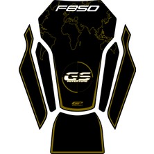 GP Kompozit BMW F 850 GS 2018-2024 Uyumlu Tank Pad Siyah