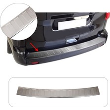 Toyota Proace Verso Uyumlu 2016 ve Üzeri Kısa Model Krom Arka Tampon Üstü Koruma Paslanmaz Çelik