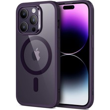 iPhone 14 Pro Max Kamera Çıkıntılı Şarj Destekli Kenarı Renkli Hassas Butonlu Magsafe Kılıf