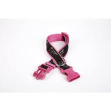 Köpek Desenli Dokuma Köpek Boyun Tasması 3 cm x 36-60 cm Mor