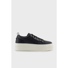 Armani Exchange Kabartmalı Logolu Platform Taban Sneaker Ayakkabı Bayan Ayakkabı XW001630 AF17351 UC001