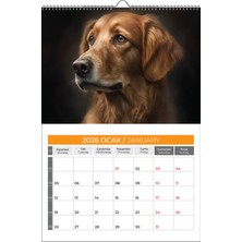 2026 Köpek Duvar Takvimi 33X48 Cm-Planlamalı Model Seçeneği ile