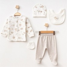 Aziz Bebe 5348 Erkek Bebek Bej 5'li Hastane Çıkışı