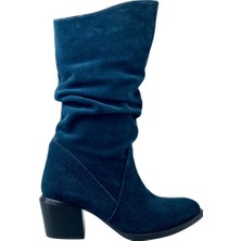 Hobby 262056 Hakiki Süet Deri Kadın Topuklu Bot