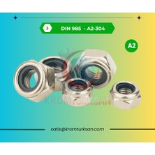 Kromtürksan - Paslanmaz Fiberli Somun - 20 Adet