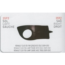PLK-3593 - Sis Far Çerçevesı Kapağı Sol Sisli Clıo Symbol 05>08