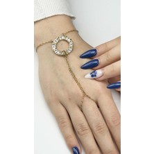 Ne10 Takı Şahmeran, Zirkon Taşlı, Kararmayan Paslanmaz Çelik, Altın Renk, Model3