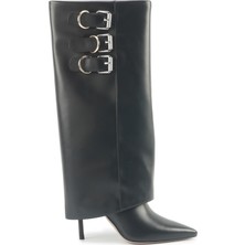 Nine West Justyou 5pr Siyah Kadın Topuklu Çizme