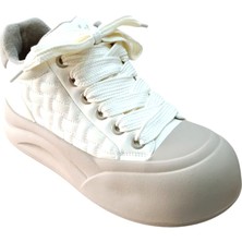 Guja 26K426-1 Kadın Kalın Taban Sneaker Ayakkabı Bej