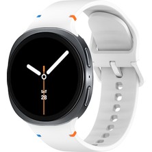 Samsung Galaxy Watch 8 44MM 40MM Ile Uyumlu Metal Tokalı Spor Silikon Kordon