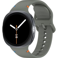 Samsung Galaxy Watch 8 44MM 40MM Ile Uyumlu Metal Tokalı Spor Silikon Kordon