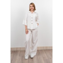 Modal Kumaş Çıtçıtlı Ceket Beli Lastikli Pantolon Takım 1208