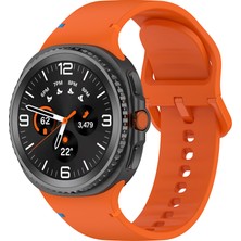Samsung Galaxy Watch 8 Classic 47MM Ile Uyumlu Metal Tokalı Spor Silikon Kordon