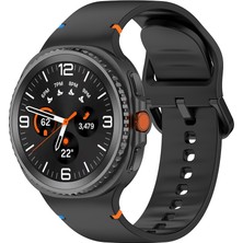 Samsung Galaxy Watch 8 Classic 47MM Ile Uyumlu Metal Tokalı Spor Silikon Kordon