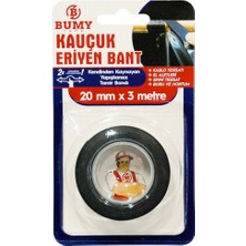 Kauçuk Eriyen Bant - 20 mm x 3 Mt/siyah/gerdir & Sar