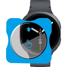 Samsung Watch 8 40MM Uyumlu Kolay Takılabilir Takma Aparatlı Temperli Cam Ekran Koruyucu