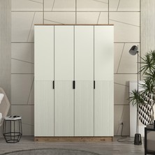 Venüs 4 Kapaklı Bazalı Gardırop Tamamı Mdf