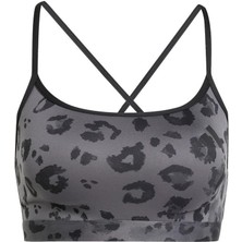 Adidas Gri Kadın   Sporcu Sütyeni Aer Ls Bra Aop JN2662