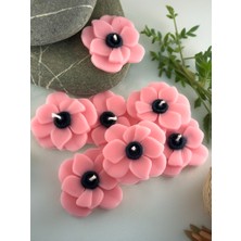 Şakayık Çiçek Mum Seti – %100 Bal Mumu, Leylak Kokulu, Hediyelik Nikah & Özel Gün (12/24)