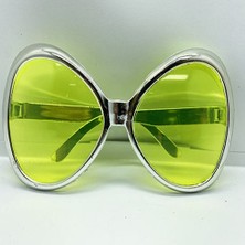 Gümüş Renk Yeşilçam Nostalji 80LI Yıllar 90LI Yıllar Parti Gözlüğü  7X16 cm