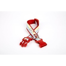 Pati Desenli Dokuma Köpek Boyun Tasması 3 cm x 36-60 cm Kırmızı